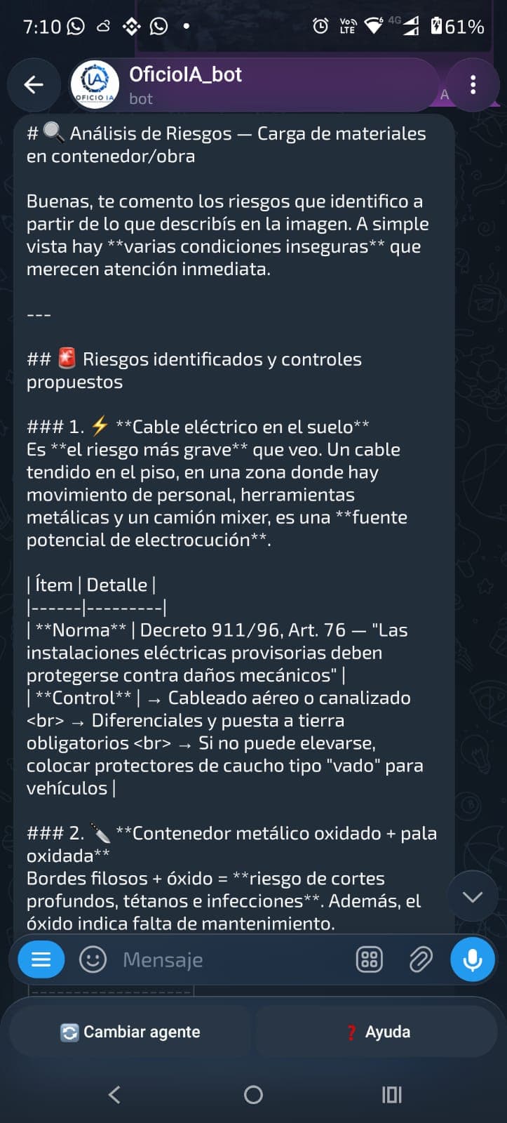 Respuesta de asistente IA para ingenieros con normativa local IRAM aplicada